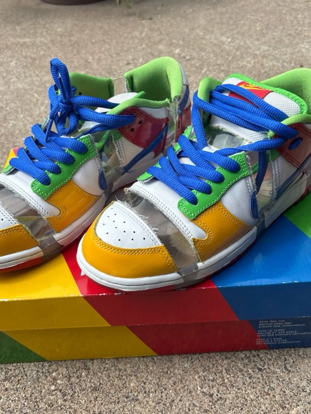 Men’s 9.5 size “EBay” dunk low comes with original box “good” condition